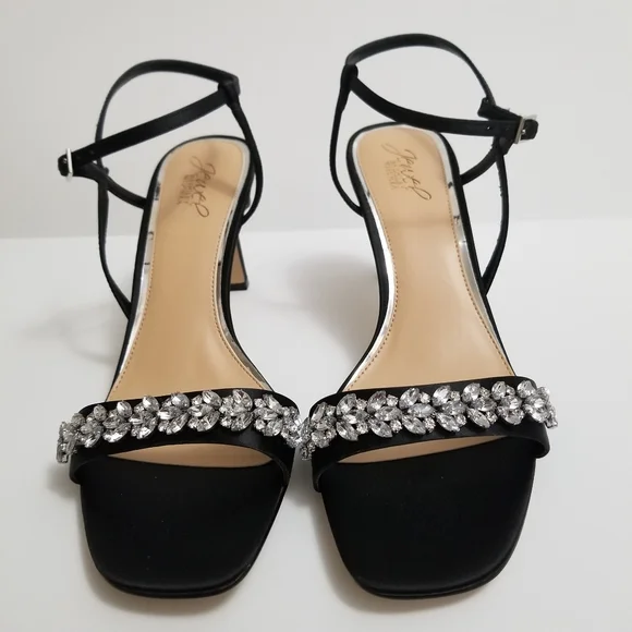 🆕️⬇️Jewel Badgley Mischka Patsy Strappy Crystal Embellished Heel - Picture 5 of 16